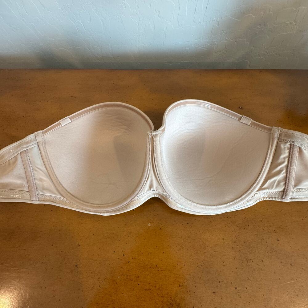 ThirdLove 24/7 Classic Strapless Bra Taupe Nude 34E Underwire Smooth Cups - Picture 4 of 8
